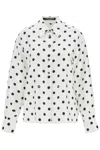 Dolce & Gabbana Polka Dot Silk Shirt With Elegant Button Closure And Stylish Tie Detail