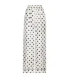 Dolce & Gabbana Silk Polka Dot Print Pajama In Multi