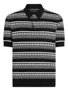 Dolce & Gabbana Knitted Polo Shirt With Short Sleeves In Black