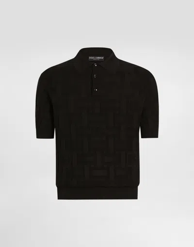Dolce & Gabbana Silk Polo Shirt In Black