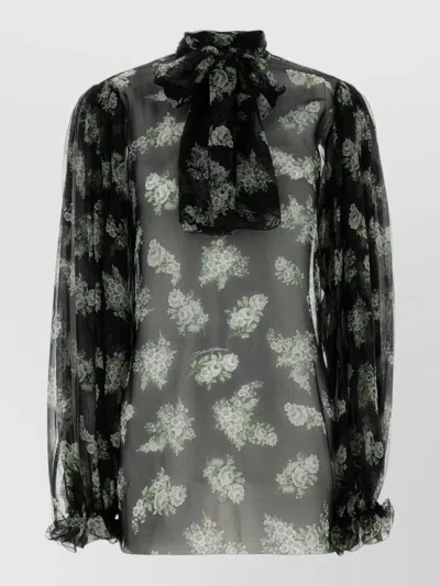 DOLCE & GABBANA SILK PRINTED BLOUSE