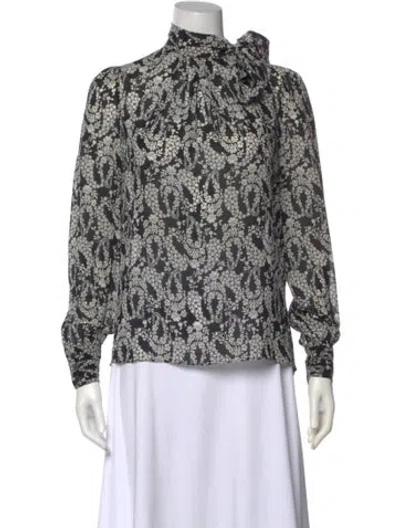 Pre-owned Dolce & Gabbana Silk Printed Blouse In Multi