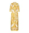 Dolce & Gabbana Majolica Silk Twill Maxi Dress