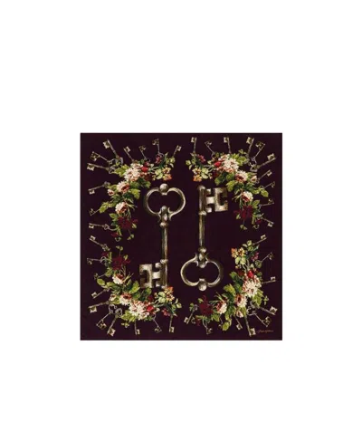 Dolce & Gabbana Silk Printed Scarf In Black