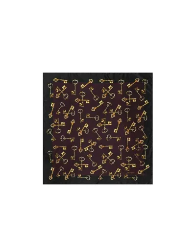 Dolce & Gabbana Silk Printed Scarf In Black