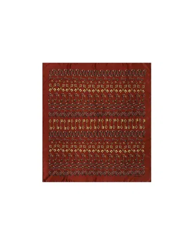Dolce & Gabbana Silk Printed Scarf In Brown