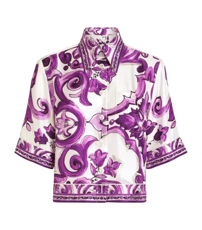 DOLCE & GABBANA SILK PRINTED SHIRT
