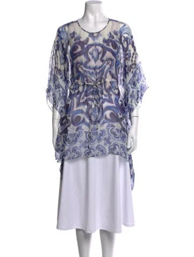 Pre-owned Dolce & Gabbana Silk Printed Tunic In Neutrals