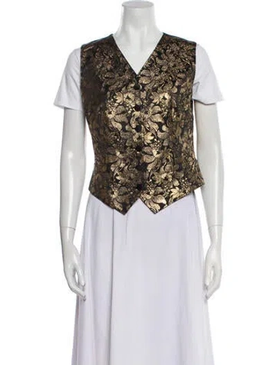 Pre-owned Dolce & Gabbana Silk Printed Vest In Multi