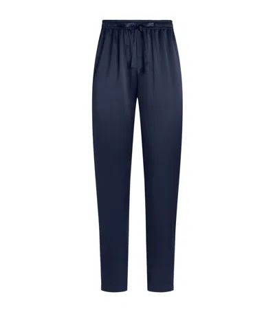 Dolce & Gabbana Silk Pyjama Trousers In Blue