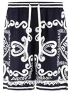 Dolce & Gabbana Dolce&gabbana Silk Bermuda With Navy Print