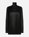 Dolce & Gabbana Turtleneck Long Sleeve Blouse In Black
