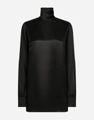 DOLCE & GABBANA SILK SATIN BLOUSE