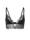 Dolce & Gabbana Silk Satin Soft-cup Bralette In Black
