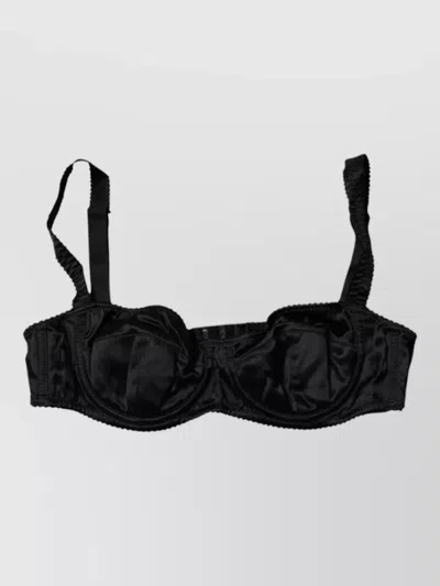 Dolce & Gabbana Silk Satin Stretch Balconette Underwire Bra