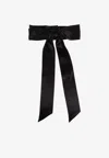 Dolce & Gabbana Silk Satin Tie Belt In Black