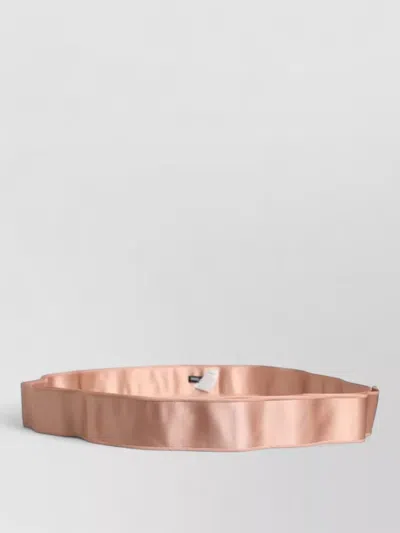 Dolce & Gabbana Silk Satin Wide Waist Women Belt In Pink