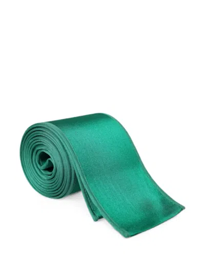 Dolce & Gabbana Silk Satin Long Waist Women Belt In Green