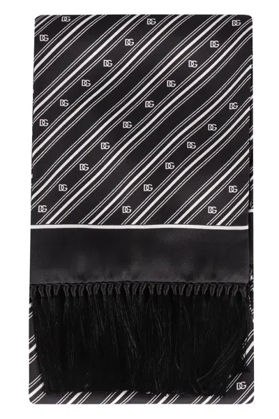 Dolce & Gabbana Men's Silk Scarf In Print