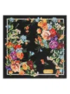 Dolce & Gabbana 50x50 Silk Twill Foulard In Black