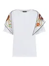 Dolce & Gabbana Silk Scarf Appliqué T-shirt In White