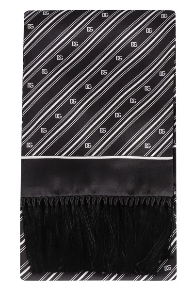 Dolce & Gabbana Men's Silk Scarf In Print