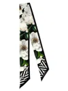 Dolce & Gabbana Floral Print Luxurious Silk Scarf In Multicolor