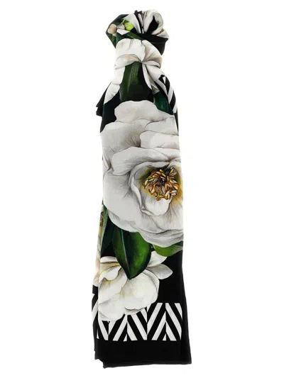 Dolce & Gabbana Floral Print Luxurious Silk Scarf In Multicolor