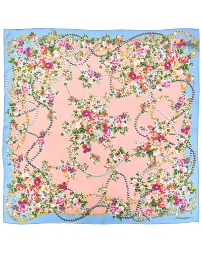 Dolce & Gabbana Silk Scarf In Purple