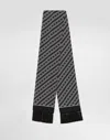 Dolce & Gabbana Silk Scarf With Diagonal And Logo Print In Multicolor