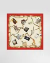 Dolce & Gabbana Logo Graphic-print Silk Scarf In Print