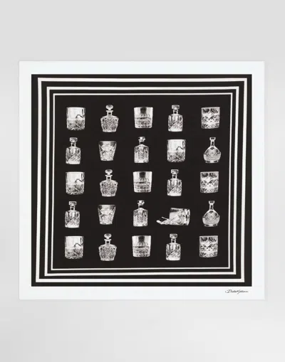 Dolce & Gabbana Silk Scarf With Liquor Print