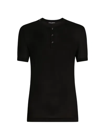 Dolce & Gabbana Silk Serafino T-shirt In Transparent