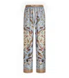 Dolce & Gabbana Shell-print Silk Twill Trousers