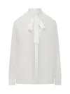 Dolce & Gabbana Dolce&gabbana Sheer Silk Chiffon Tie Neck Shirt