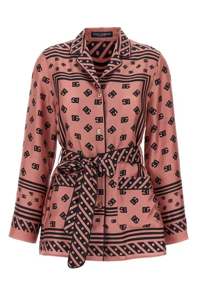 Dolce & Gabbana Silk Shirt In Pink