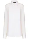 Dolce & Gabbana Silk Crepe De Chine Shirt In White