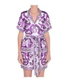 Dolce & Gabbana Majolica Print Silk Twill Shirt Women