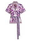 Dolce & Gabbana Majolica Print Silk Twill Shirt Women