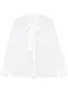 Dolce & Gabbana Dolce&gabbana Sheer Silk Chiffon Tie Neck Shirt