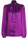 Dolce & Gabbana Silk Shirt In パープル