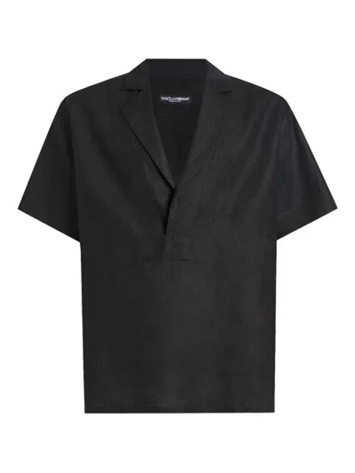 Dolce & Gabbana Silk Shirt In Black