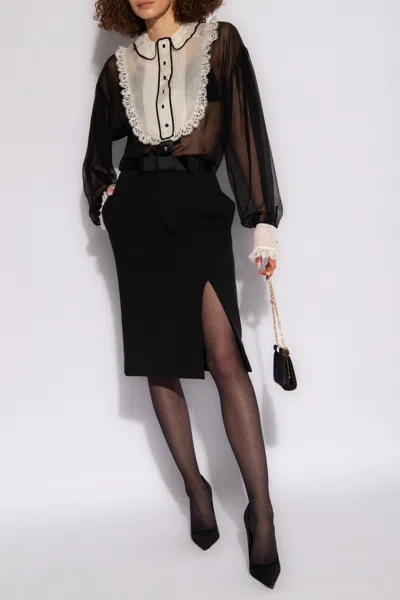 Dolce & Gabbana Silk Shirt In Black