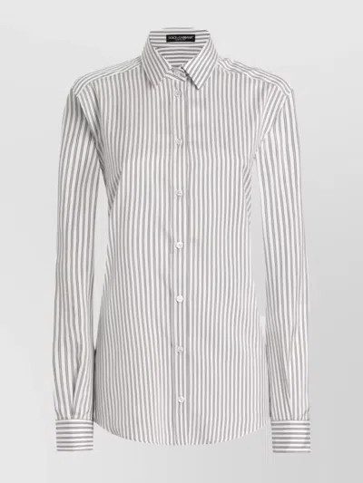 DOLCE & GABBANA SILK SHIRT FEATURING STRIPED DESIGN
