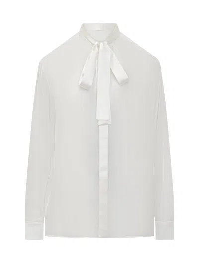 Dolce & Gabbana Silk Shirt For Ss25 In White