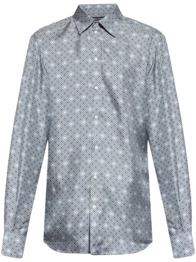 Dolce & Gabbana Silk Shirt In Grey