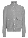 Dolce & Gabbana Linen Canvas Blouse Jacket With Knit Collar