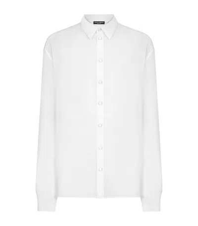 Dolce & Gabbana Silk Shirt In White