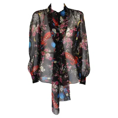 Pre-owned Dolce & Gabbana Silk Shirt Size 38 In Black
