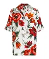 Dolce & Gabbana Flower-print Charmeuse Shirt In Multi